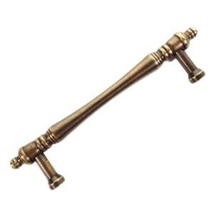 Top Knobs Somerset Finial 3-3/4 inch c-c M82296 Antique Gold Pull  Finish Brass